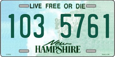 NH license plate 1035761