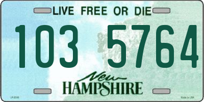 NH license plate 1035764