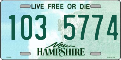 NH license plate 1035774