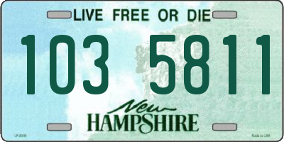 NH license plate 1035811