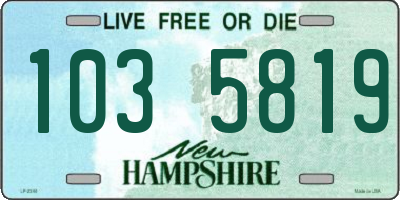 NH license plate 1035819