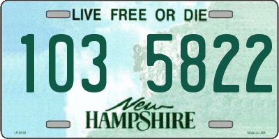 NH license plate 1035822