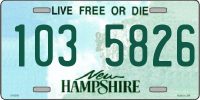 NH license plate 1035826