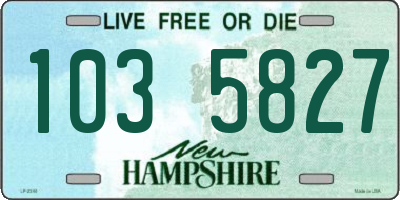 NH license plate 1035827