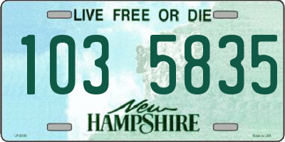 NH license plate 1035835