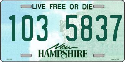 NH license plate 1035837