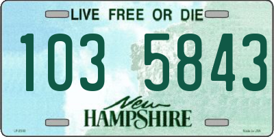 NH license plate 1035843