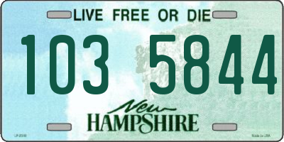 NH license plate 1035844