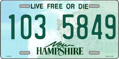 NH license plate 1035849