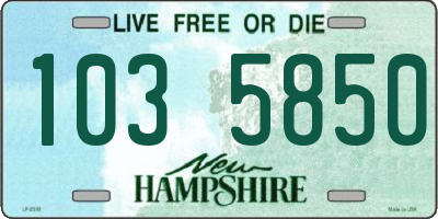 NH license plate 1035850