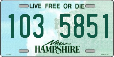NH license plate 1035851