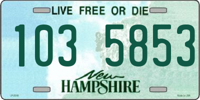 NH license plate 1035853