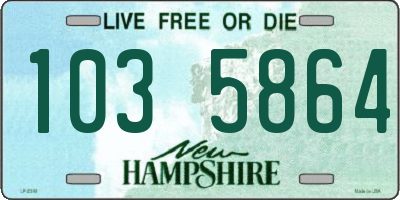NH license plate 1035864