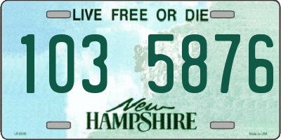 NH license plate 1035876