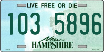 NH license plate 1035896