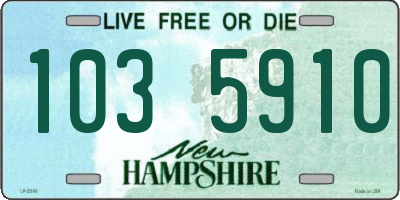 NH license plate 1035910