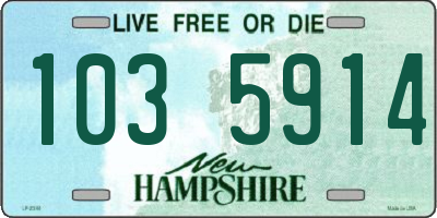NH license plate 1035914