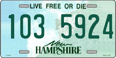 NH license plate 1035924