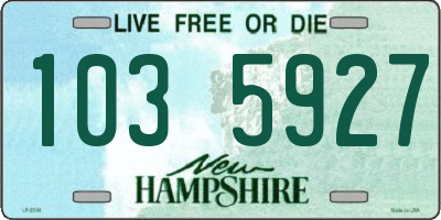 NH license plate 1035927