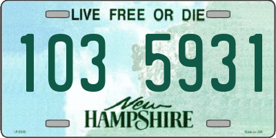 NH license plate 1035931
