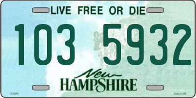 NH license plate 1035932