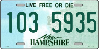 NH license plate 1035935