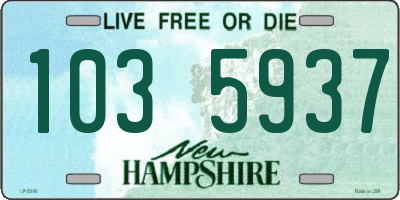 NH license plate 1035937