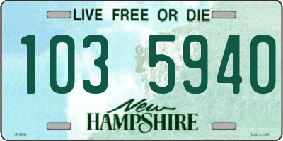 NH license plate 1035940