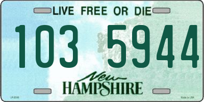 NH license plate 1035944