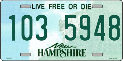 NH license plate 1035948