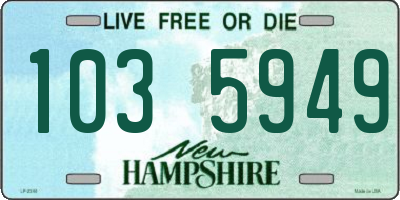 NH license plate 1035949