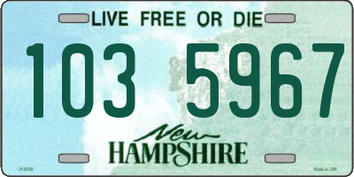 NH license plate 1035967