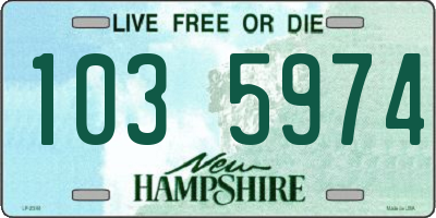 NH license plate 1035974