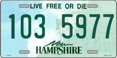 NH license plate 1035977