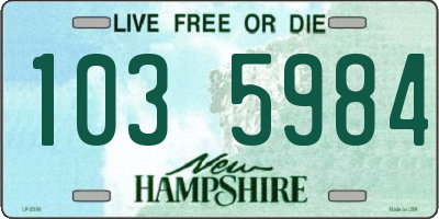NH license plate 1035984
