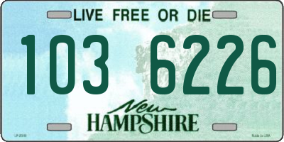 NH license plate 1036226