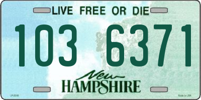NH license plate 1036371