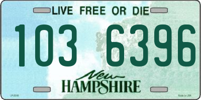 NH license plate 1036396