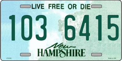NH license plate 1036415