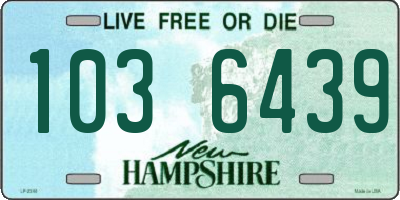NH license plate 1036439