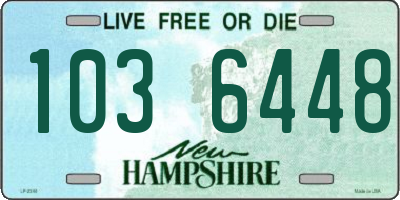NH license plate 1036448