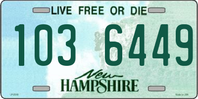 NH license plate 1036449