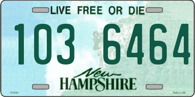 NH license plate 1036464
