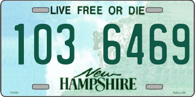 NH license plate 1036469