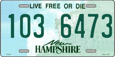 NH license plate 1036473