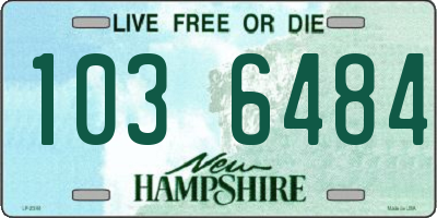 NH license plate 1036484