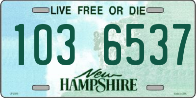 NH license plate 1036537