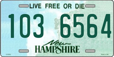 NH license plate 1036564