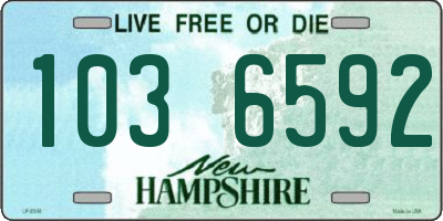 NH license plate 1036592
