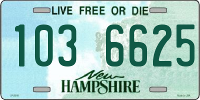 NH license plate 1036625